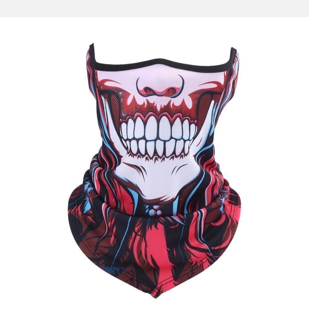 Half Face Mask Motorcycle Cycling Halloween UV Protection Balaclava Neck Scarf
